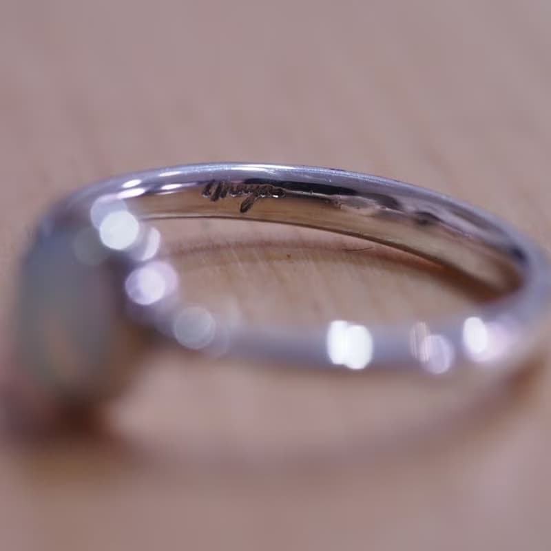 天然蛋白石 歐泊 手工純銀 戒指 尾戒 Opal Handmade