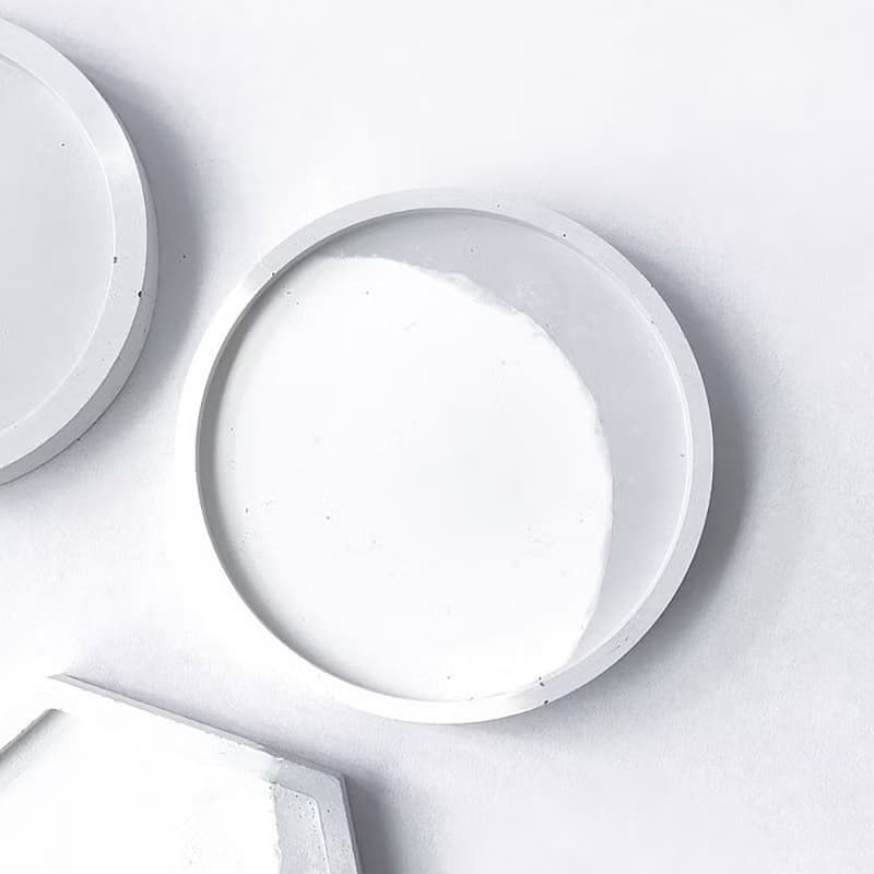 (現貨) 白灰漸層系列 | 三吋兜 圓形雙色水泥多肉植栽