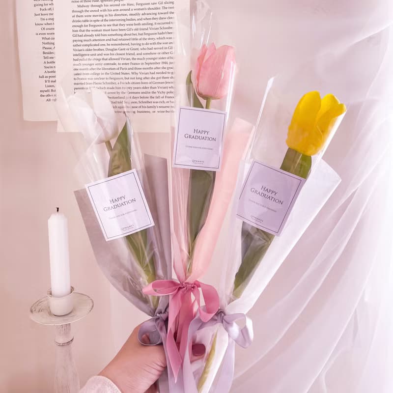 韓式鬱金香質感花束  乾燥花 永生花 情人節 生日禮物 交換禮物