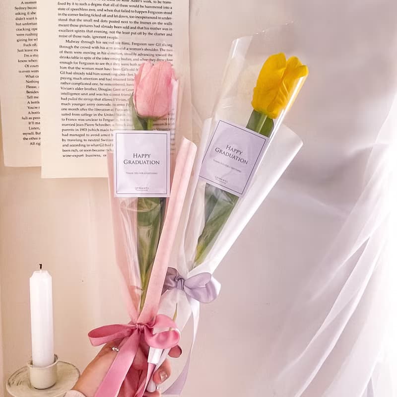 韓式鬱金香質感花束  乾燥花 永生花 情人節 生日禮物 交換禮物
