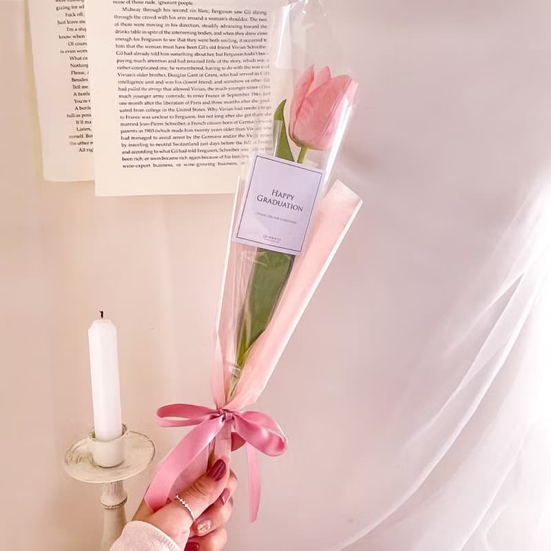 韓式鬱金香質感花束  乾燥花 永生花 情人節 生日禮物 交換禮物
