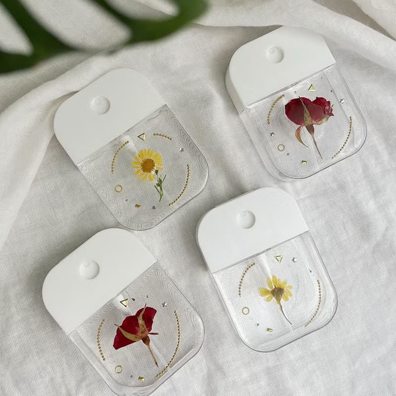 押花 吊掛卡片式 噴霧酒精噴瓶 聖誕節禮物 伴手禮