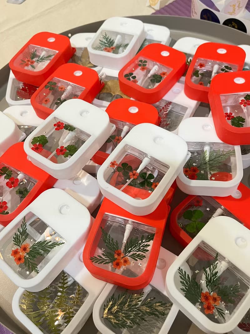 押花 吊掛卡片式 噴霧酒精噴瓶 聖誕節禮物 伴手禮