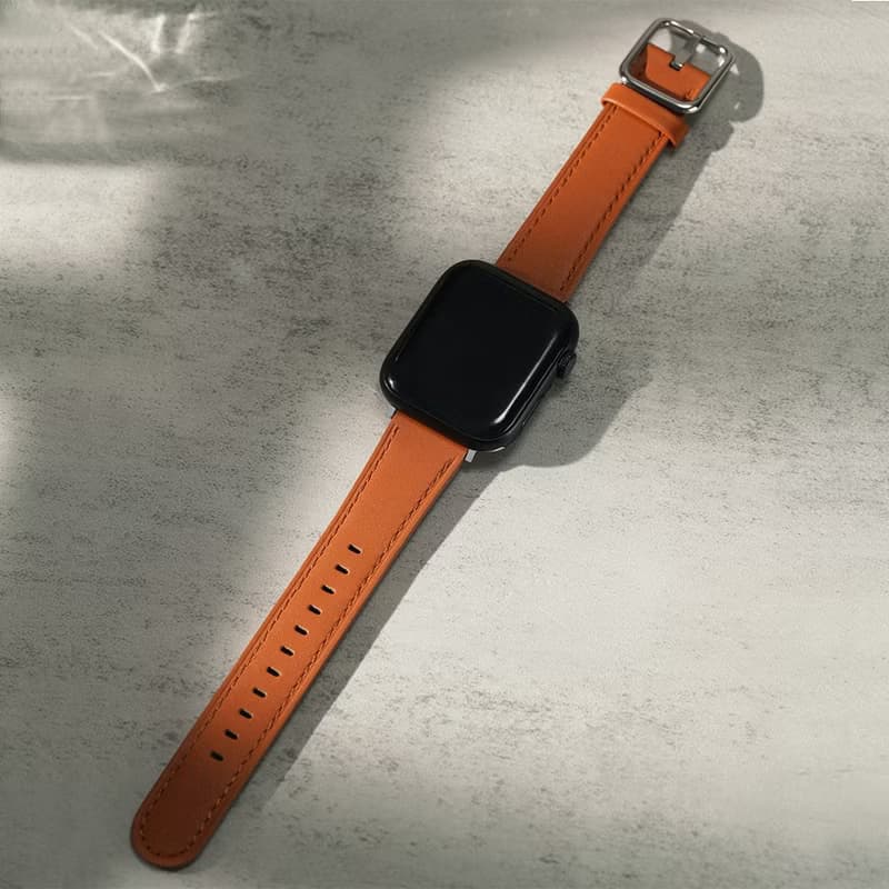 Apple watch - 日字扣 真皮蘋果錶帶 真皮錶帶