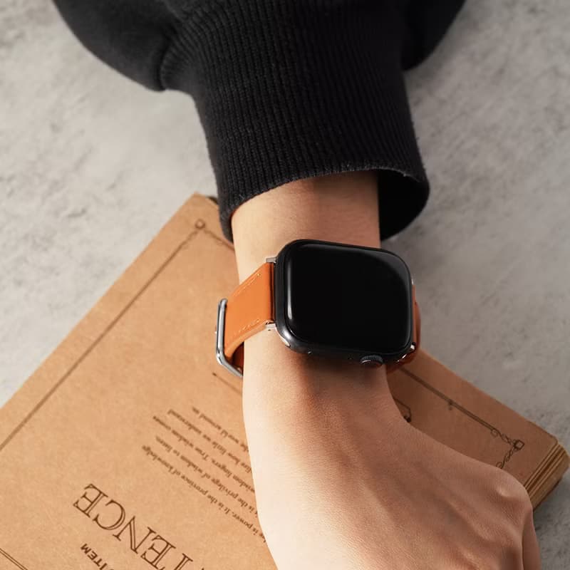 Apple watch - 日字扣 真皮蘋果錶帶 真皮錶帶