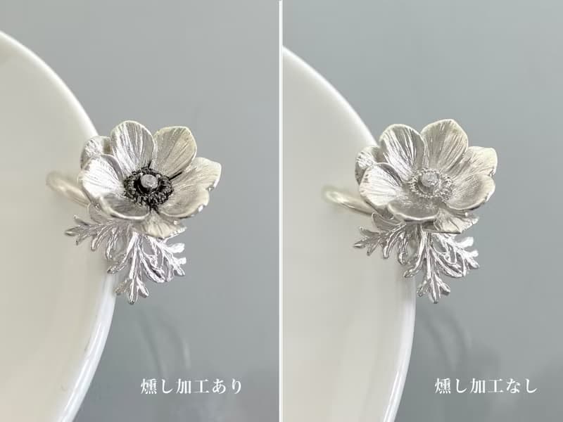 選べる誕生石　アネモネのイヤーカフ