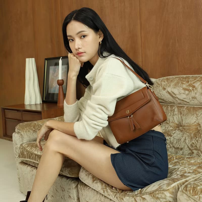 Ruby (Chocolate) : Leather bag, Cross-body bag, Brown, Handbag