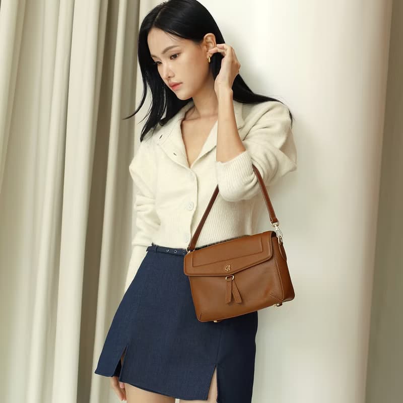 Ruby (Chocolate) : Leather bag, Cross-body bag, Brown, Handbag