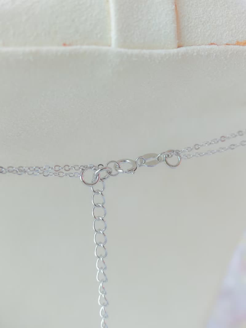 ZODIAC:  天秤 X 梅花 / 手製梅花花束925純銀鍍白金項鍊