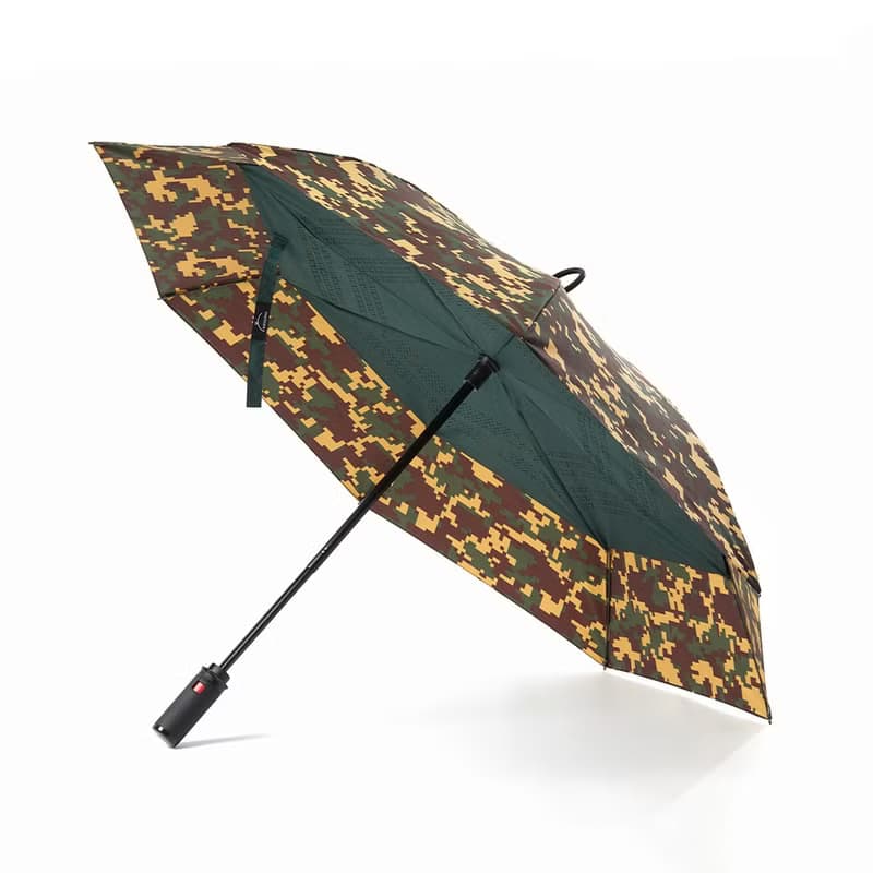 美而耐【反向傘-迷彩面綠底】一秒瞬收 反向聚雨 抗風防潑 折疊傘