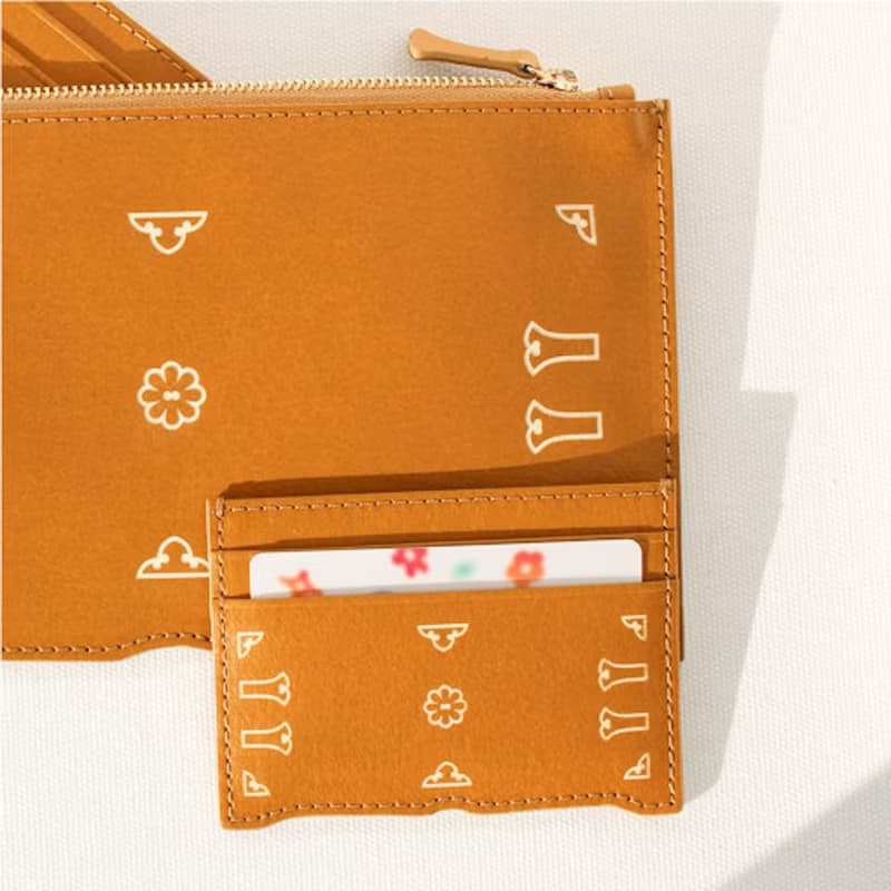 Vegan eco Korean traditional paper leather 'Jeonju' card wallet