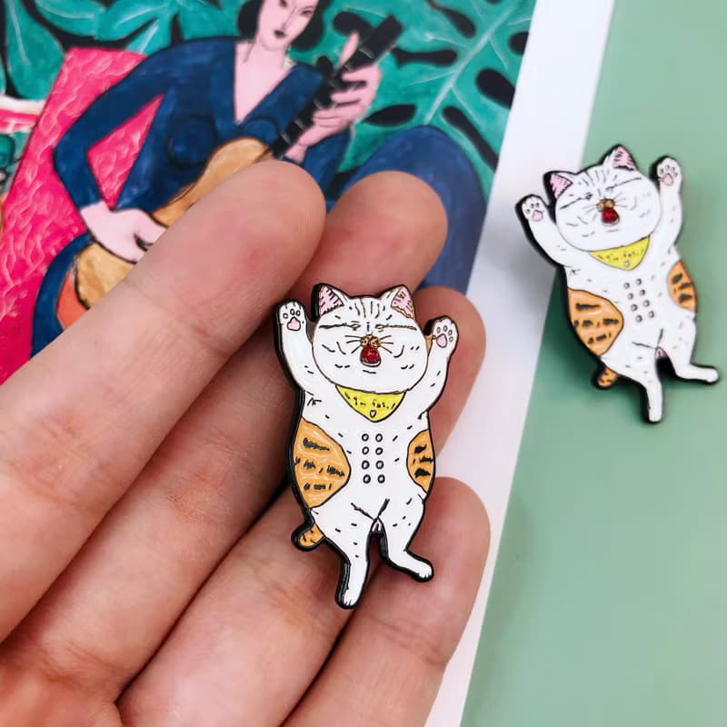 我是肥橘 金屬徽章