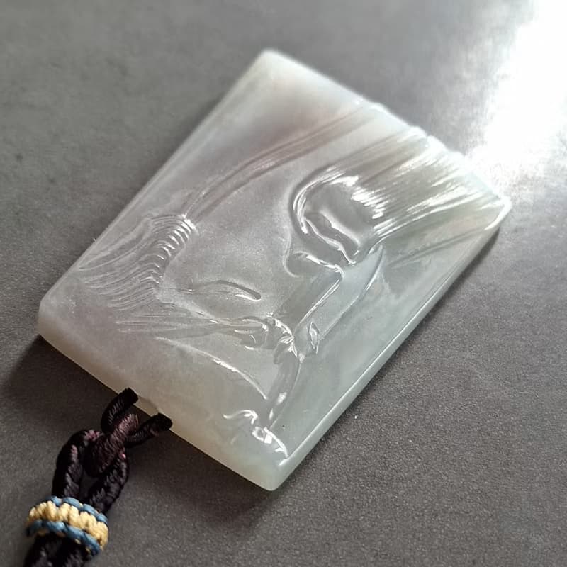 關二哥關二爺吊墜 | 天然緬甸A貨翡翠玉器 | 關帝關公關雲長關羽