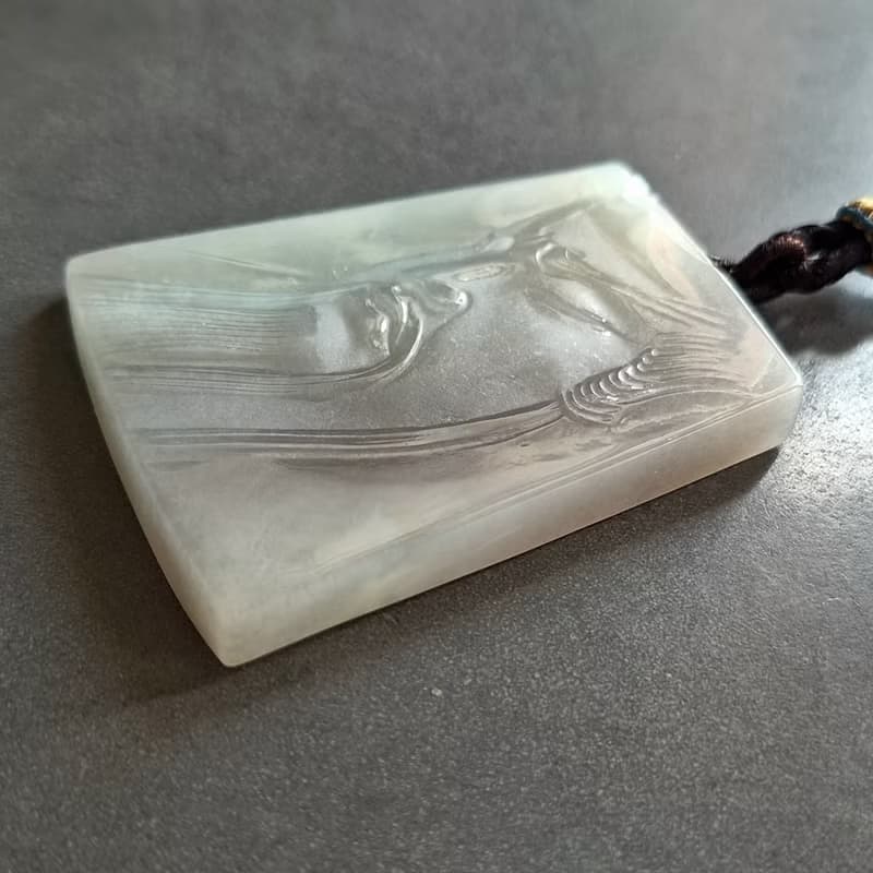 關二哥關二爺吊墜 | 天然緬甸A貨翡翠玉器 | 關帝關公關雲長關羽