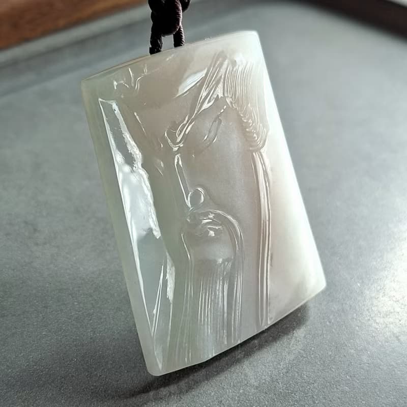 關二哥關二爺吊墜 | 天然緬甸A貨翡翠玉器 | 關帝關公關雲長關羽