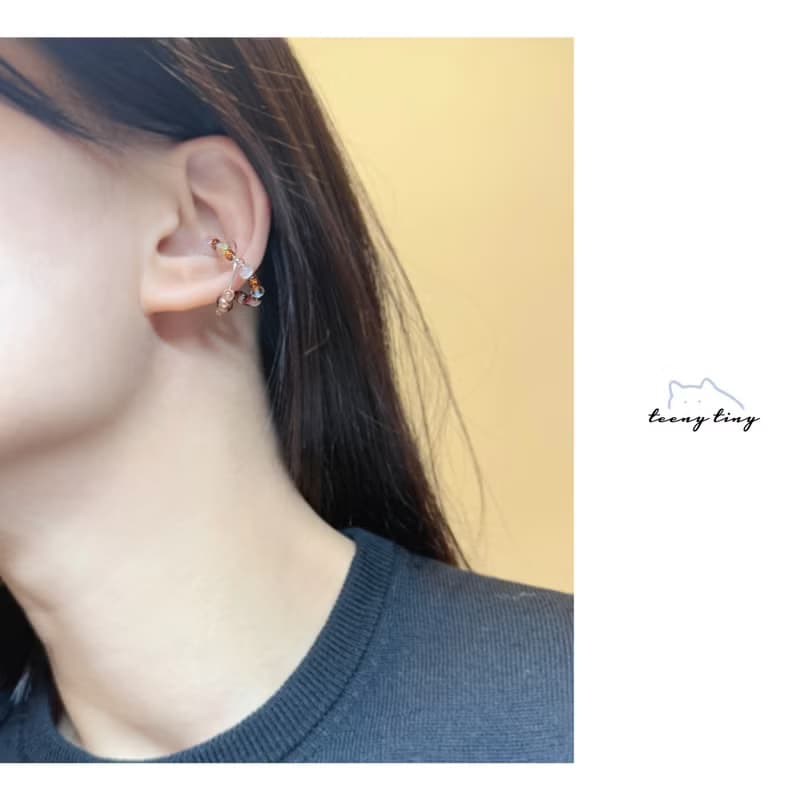 TeenyTinyCraft | 星流跡 • 兩色 手工耳骨夾