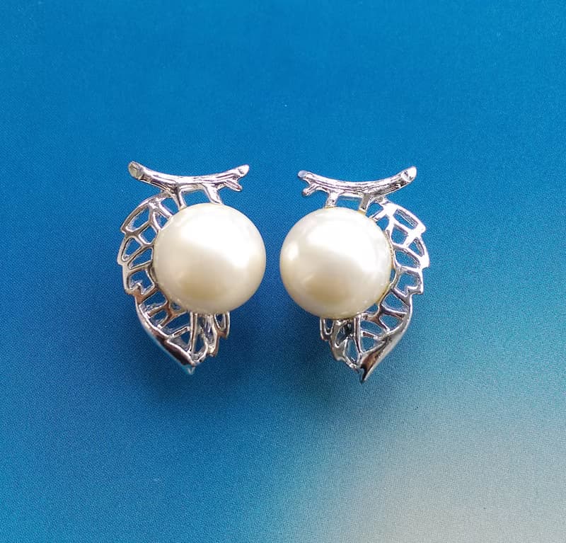 Vintage Jewelry SARAH COV Nature's Pearl  夾式耳環