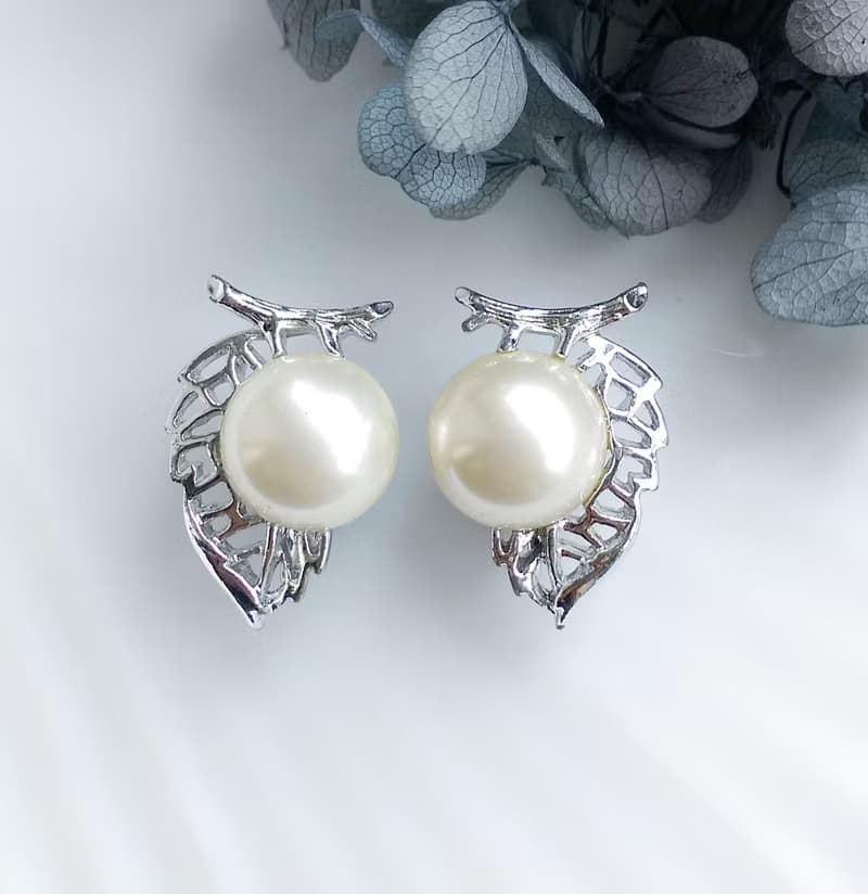 Vintage Jewelry SARAH COV Nature's Pearl  夾式耳環