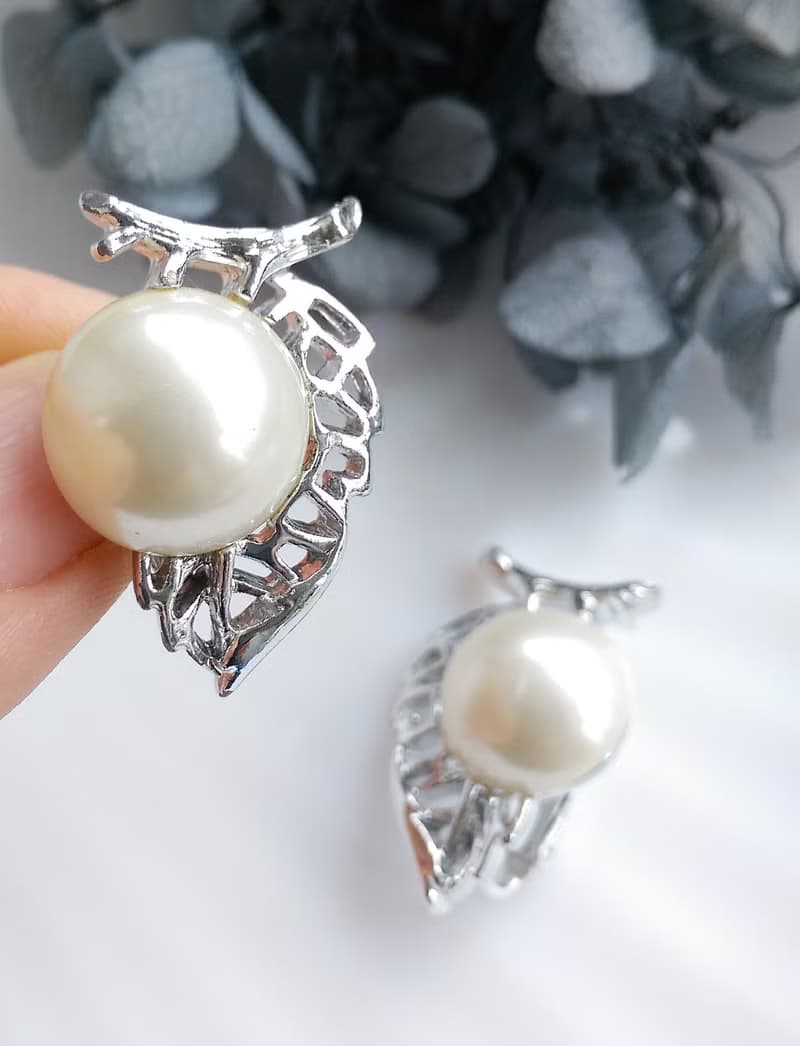 Vintage Jewelry SARAH COV Nature's Pearl  夾式耳環