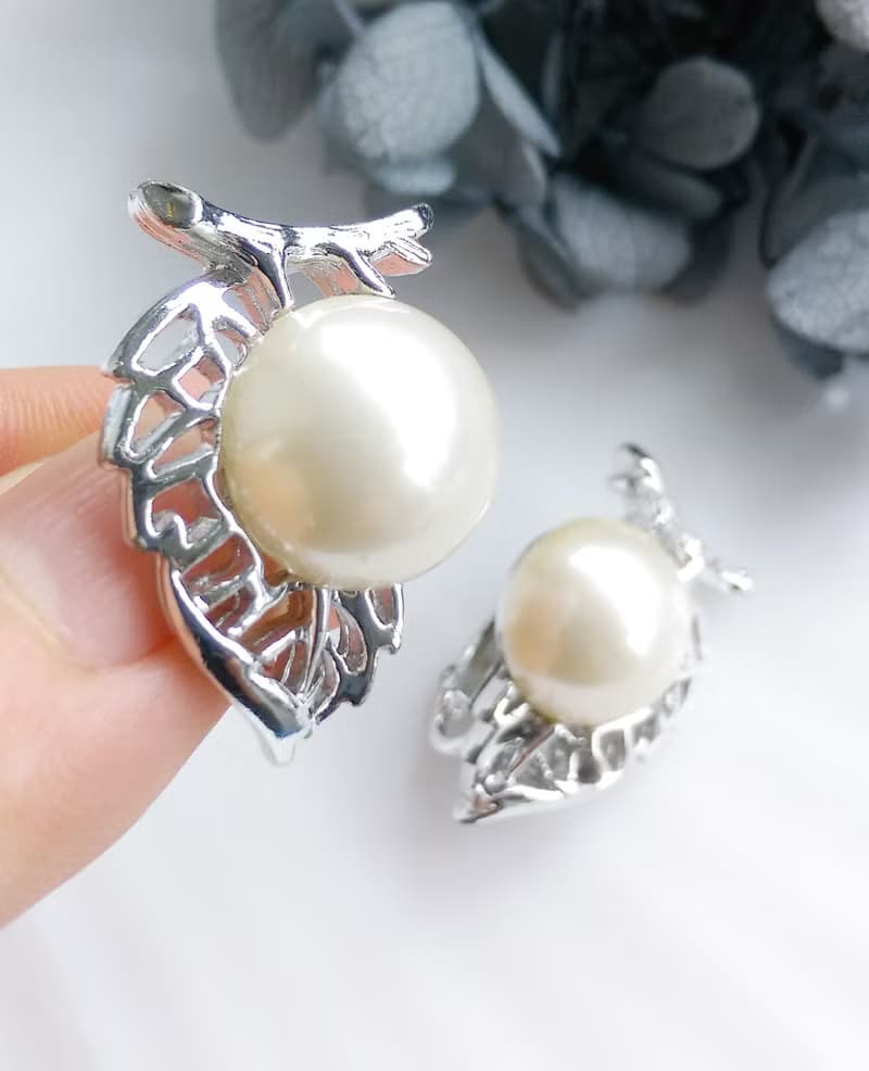 Vintage Jewelry SARAH COV Nature's Pearl  夾式耳環