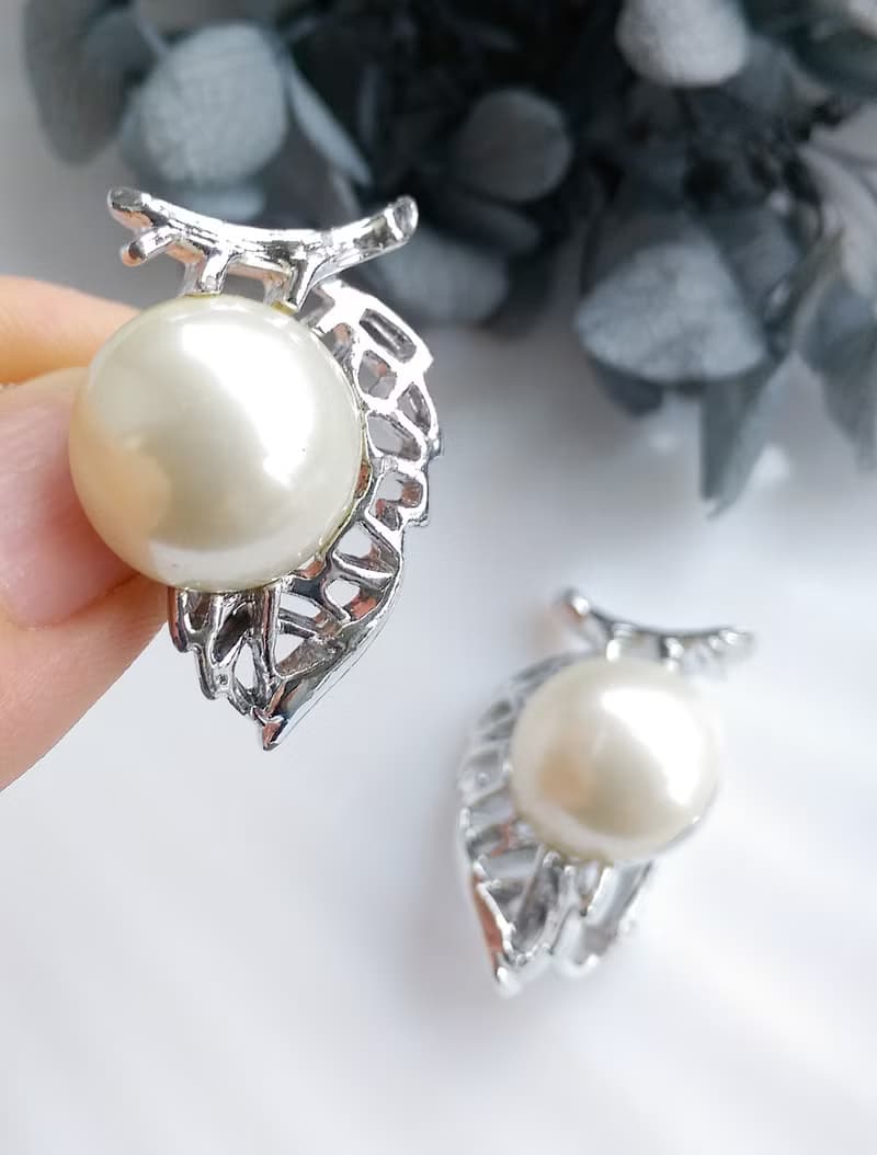Vintage Jewelry SARAH COV Nature's Pearl  夾式耳環