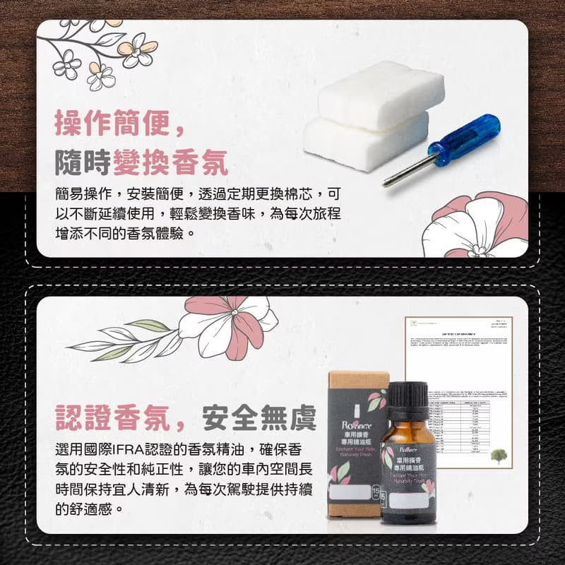 【給爸爸最實在的心意】胡桃木車用擴香夾/組