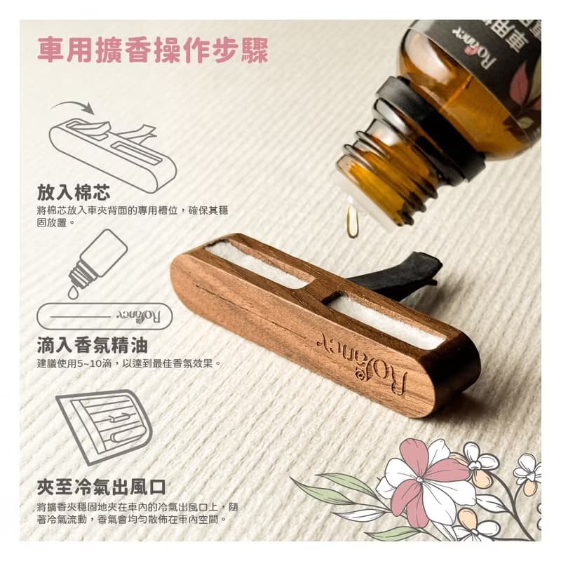 【給爸爸最實在的心意】胡桃木車用擴香夾/組