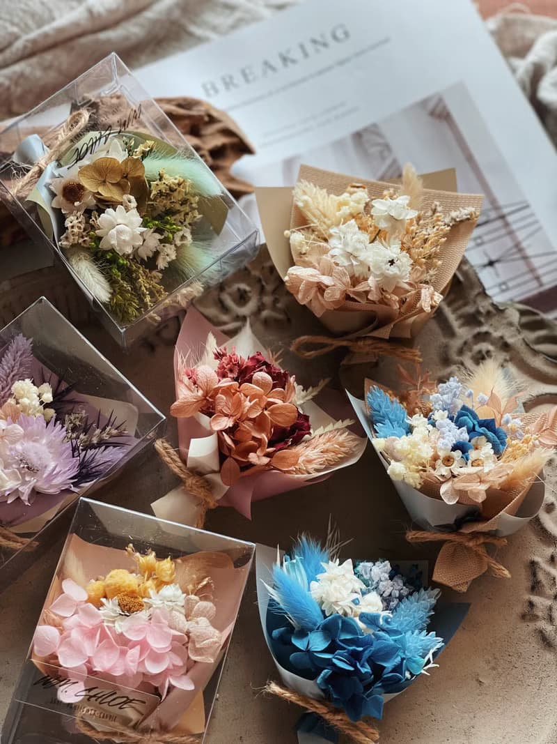 - WM - 迷你花盒 買十送一 乾燥花花束 婚禮小物 母親節花禮
