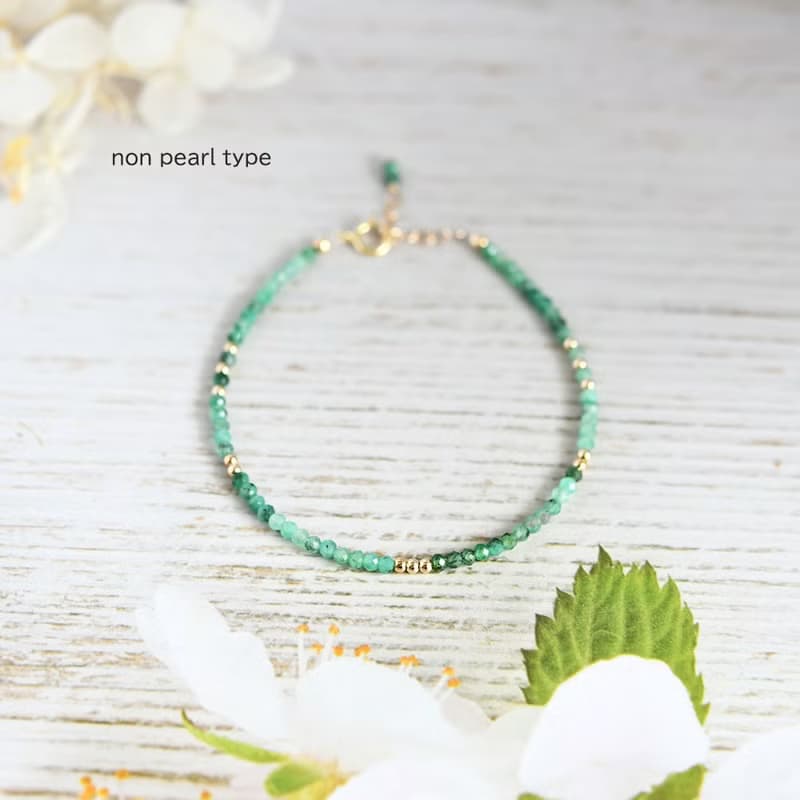 象徵智慧的祖母綠與帶來幸福的珍珠手鍊 5月/6月誕生石