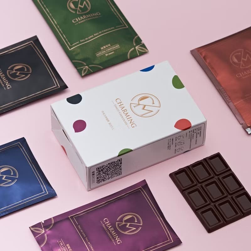 Charming 喬名巧克力 綜合5入嚐鮮小白盒 原味堅果咖啡抹茶薑糖各