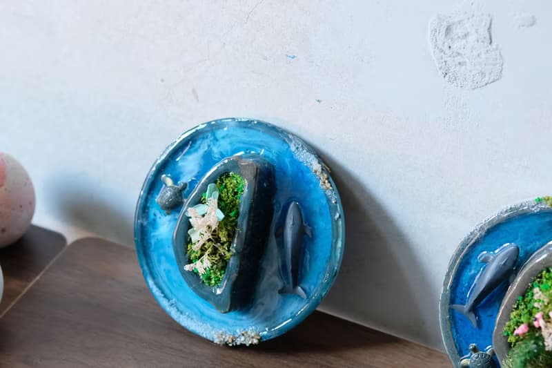 微縮海島成品 紀念品 海洋動物 海龜 微縮場景 海龜 海浪 鯨魚