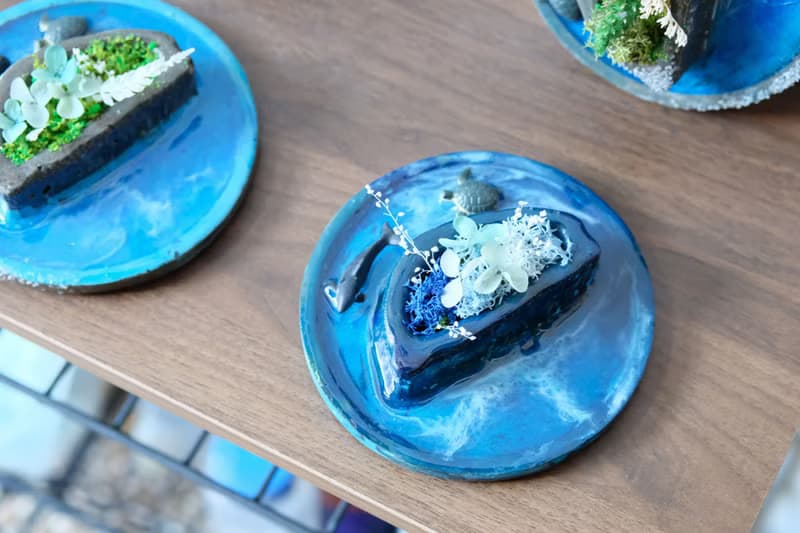 微縮海島成品 紀念品 海洋動物 海龜 微縮場景 海龜 海浪 鯨魚