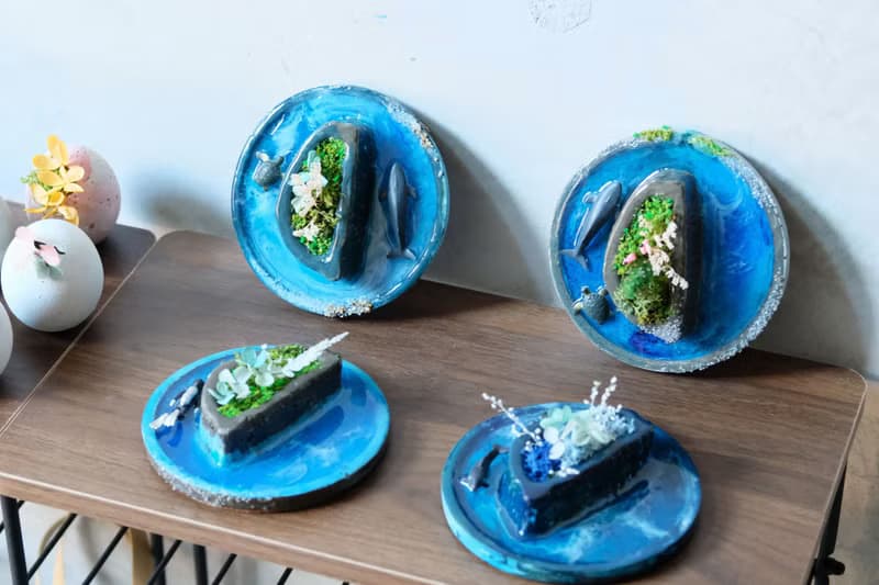 微縮海島成品 紀念品 海洋動物 海龜 微縮場景 海龜 海浪 鯨魚