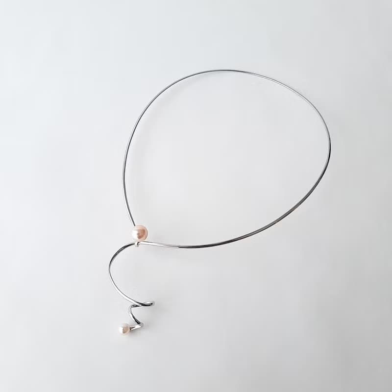 SV デザイン チョーカー あこや真珠　パールネックレス　あこやパール　日本の真珠 pearl necklace 珍珠項鍊 珍珠项链 진주목걸이