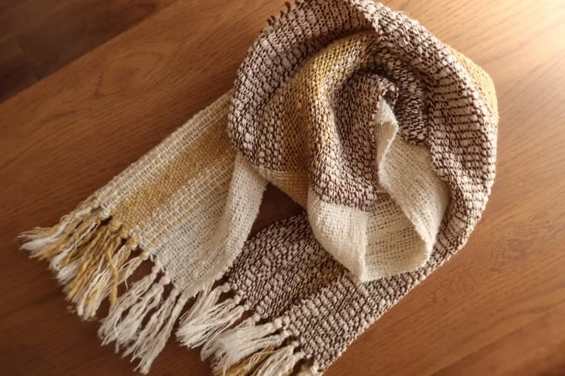 手織りマフラー　wool　chocolate×milk　gift　情人節　春節　生日禮物　Shawl (S) 51