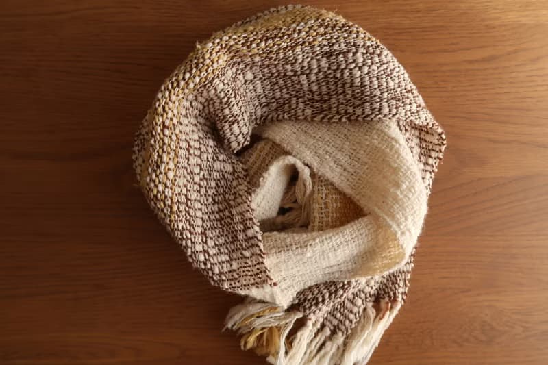 手織りマフラー　wool　chocolate×milk　gift　情人節　春節　生日禮物　Shawl (S) 51