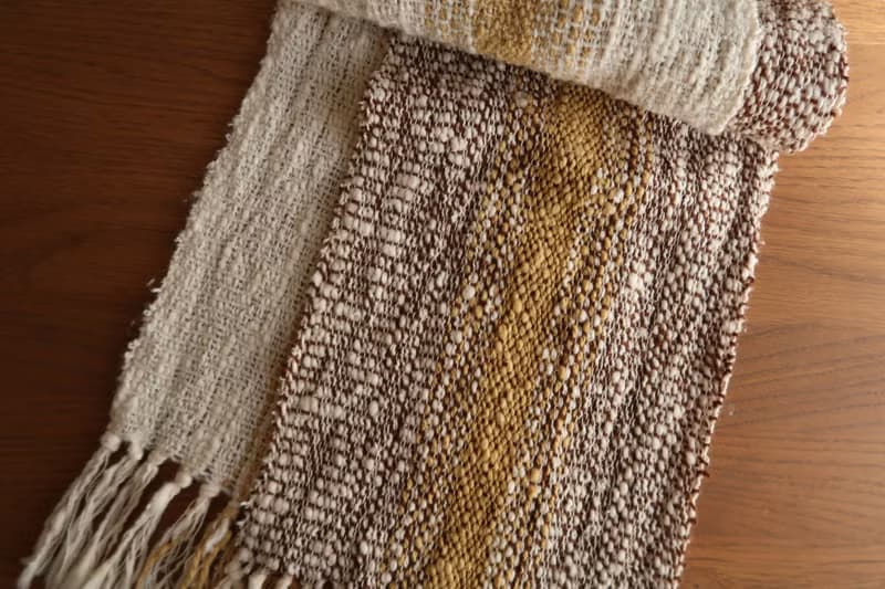 手織りマフラー　wool　chocolate×milk　gift　情人節　春節　生日禮物　Shawl (S) 51