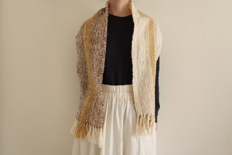 手織りマフラー　wool　chocolate×milk　gift　情人節　春節　生日禮物　Shawl (S) 51