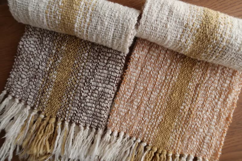 手織りマフラー　wool　chocolate×milk　gift　情人節　春節　生日禮物　Shawl (S) 51