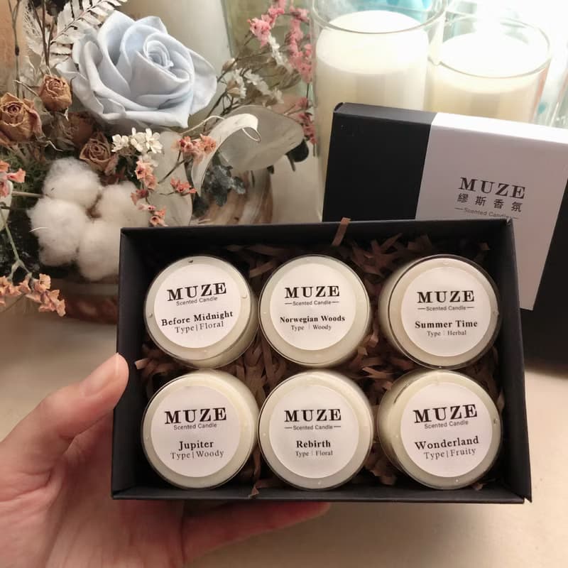 【交換禮物推薦】手工香氛蠟燭 茶蠟蠟燭15g 六入優惠禮盒組