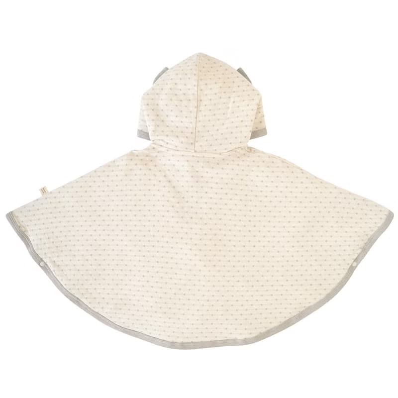 【SISSO有機棉】小鹿灰米薄披風 F