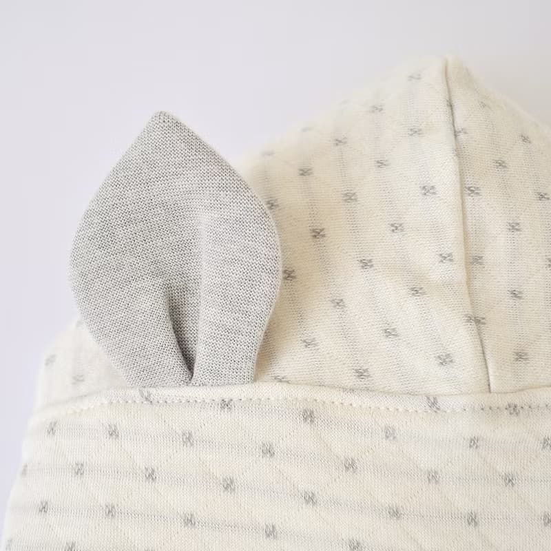 【SISSO有機棉】小鹿灰米薄披風 F