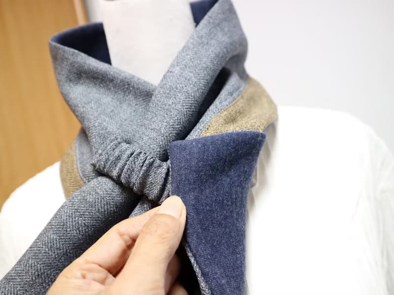 拼接可調式短圍巾.scarf 保暖圍脖 雙面雙色 大人.小孩均適用