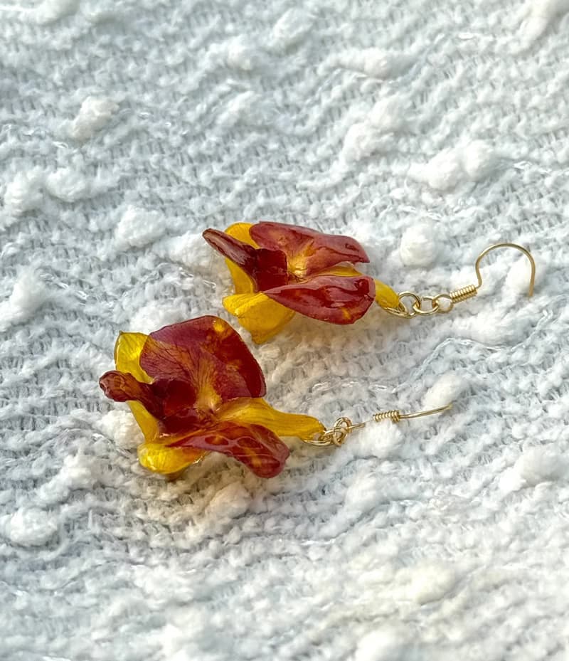 石斛蘭耳環/真花耳環/蘭花飾品/請備註可換耳夾