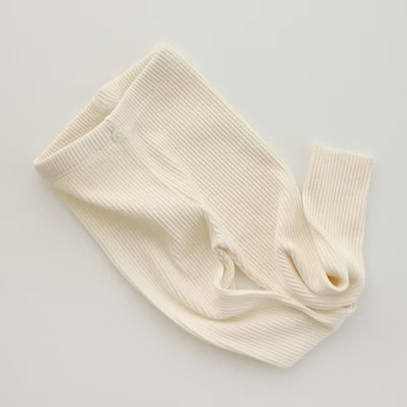 韓國大地色系彈力棉質羅紋布小鈕扣內搭褲 •Golji Leggings•
