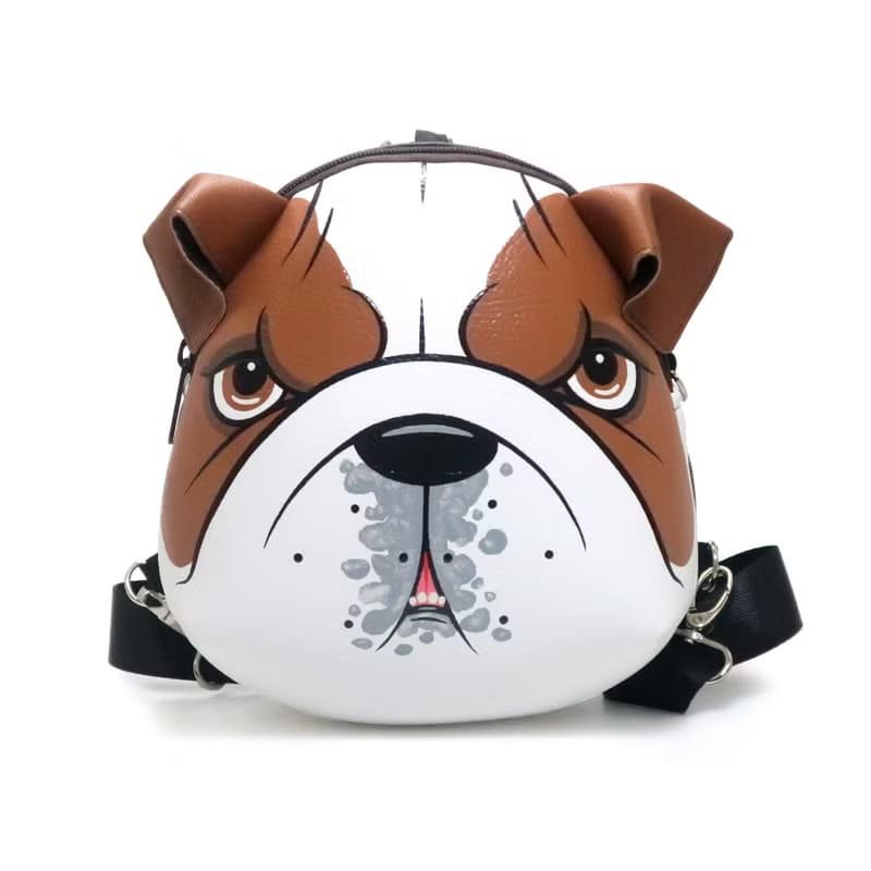 Englis Bulldog Mini backpack ,dog crossbody bag,hand painted bag,handmade bag