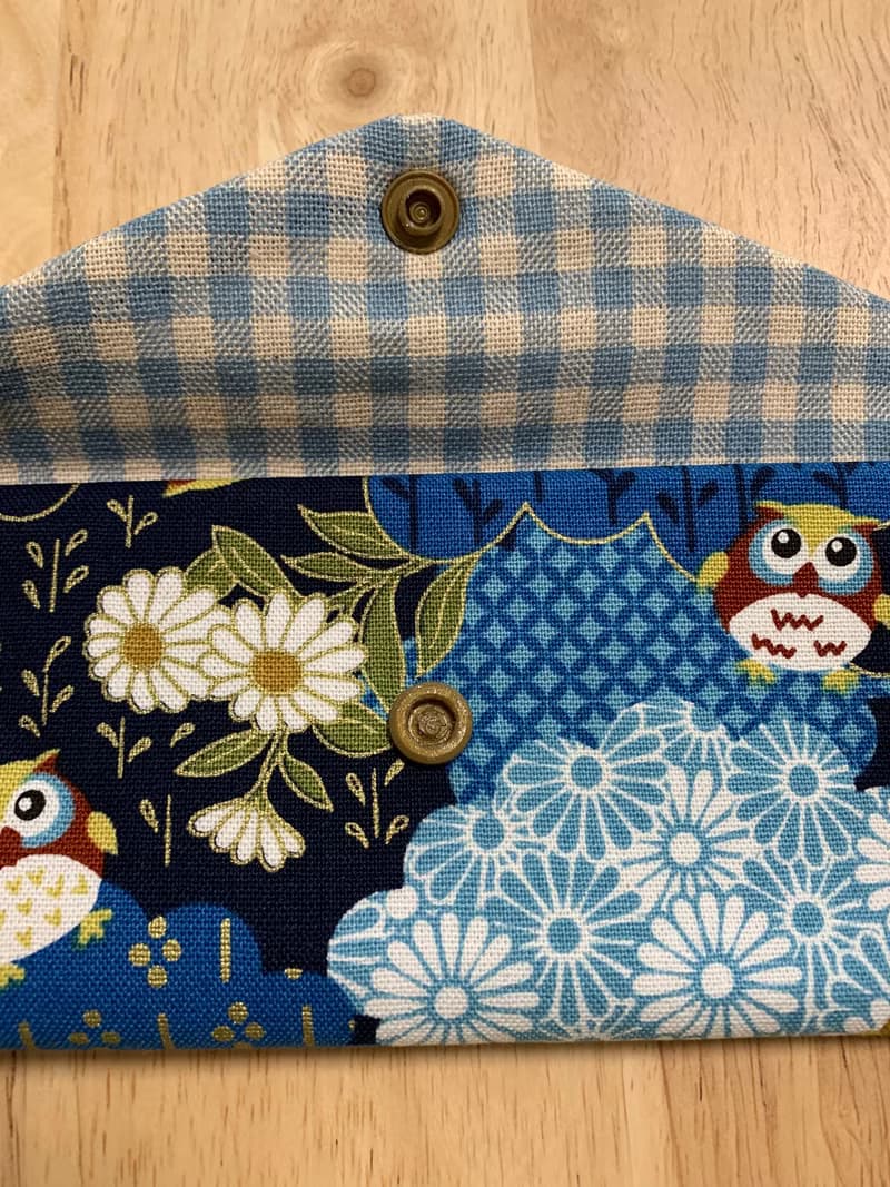 文青風環保純棉筷袋 典雅古風 貓頭鷹 復古藍 優雅氣質  日本 潮