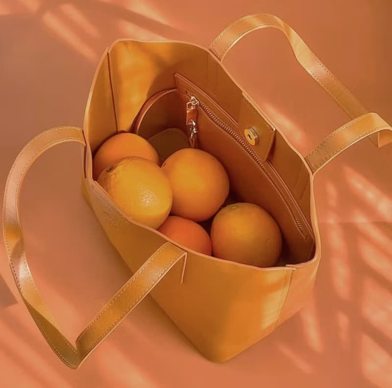 【送禮】 棕色14吋皮革托特包  手提包  包包 肩背包