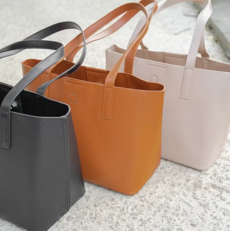 【送禮】 棕色14吋皮革托特包  手提包  包包 肩背包