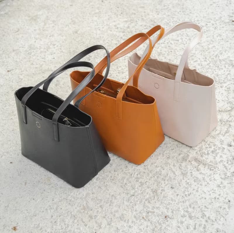 【送禮】 棕色14吋皮革托特包  手提包  包包 肩背包